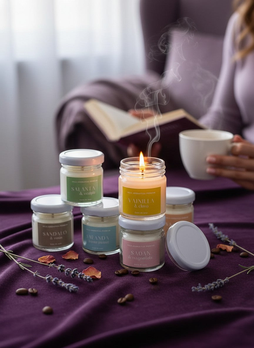 Pack 6 mini velas aromáticas artesanales